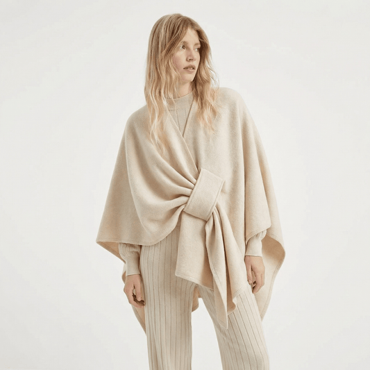 The Ivory Sand Acrylic Poncho