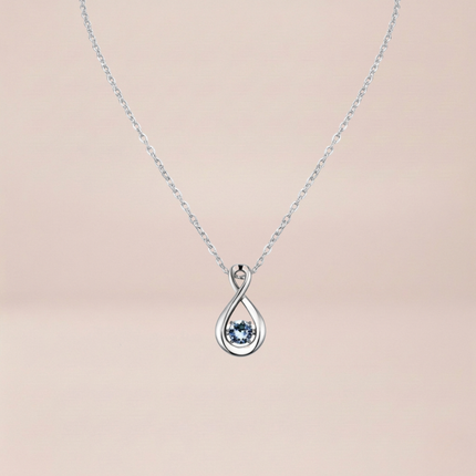 Infinite Aqua Swarovski Crystal Necklace