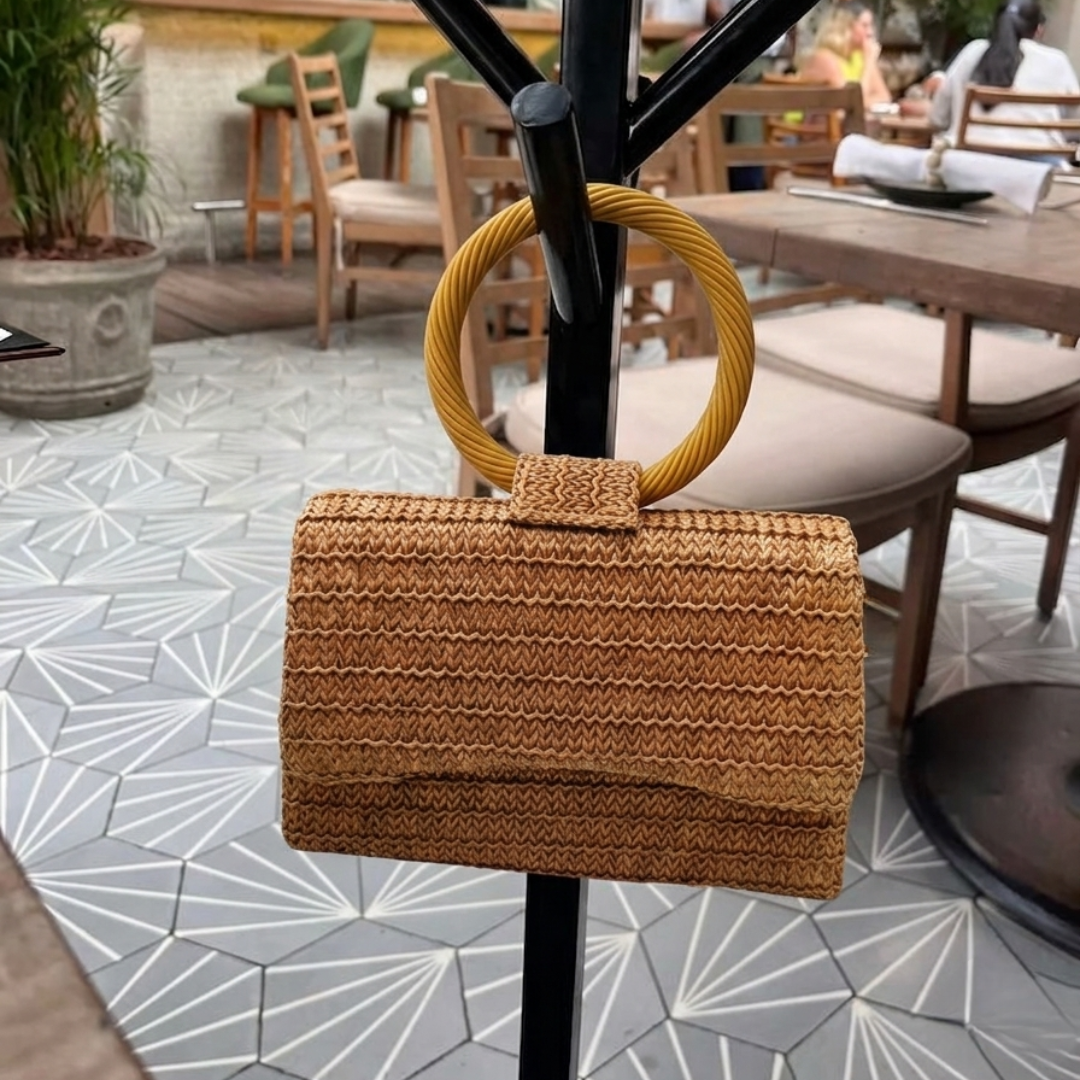 Golden Hour Paper Woven Bag