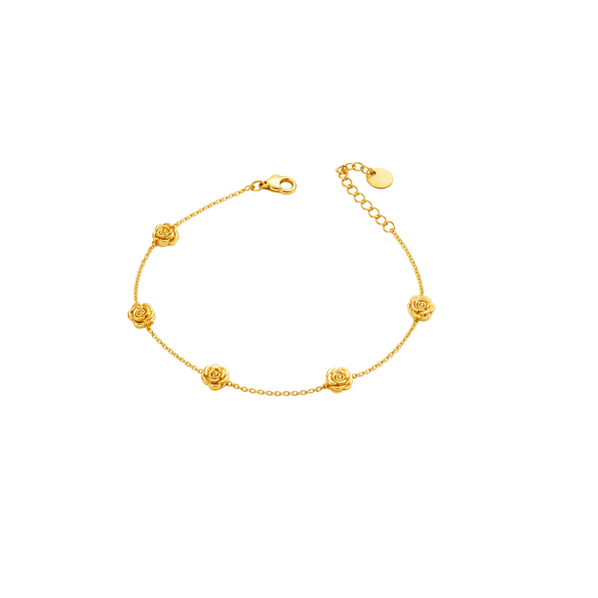 Gilded Rose Chain Bracelet