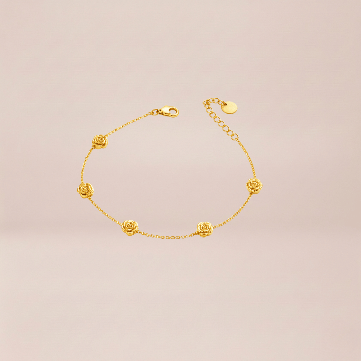Gilded Rose Chain Bracelet
