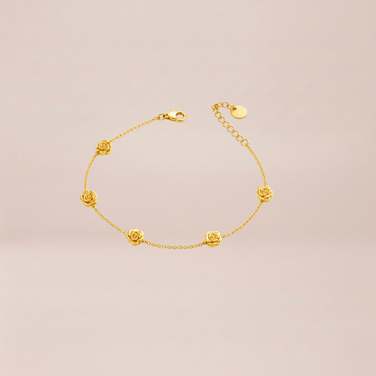 Gilded Rose Chain Bracelet
