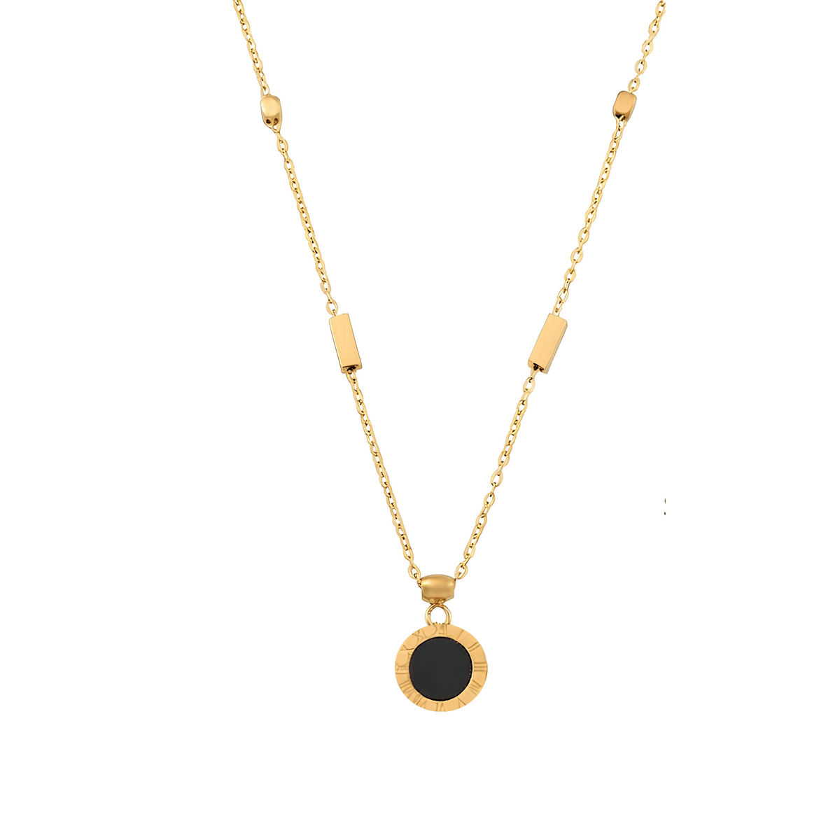 Roman Numeral Station Necklace