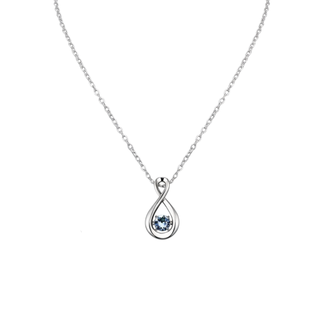 Infinite Aqua Swarovski Crystal Necklace
