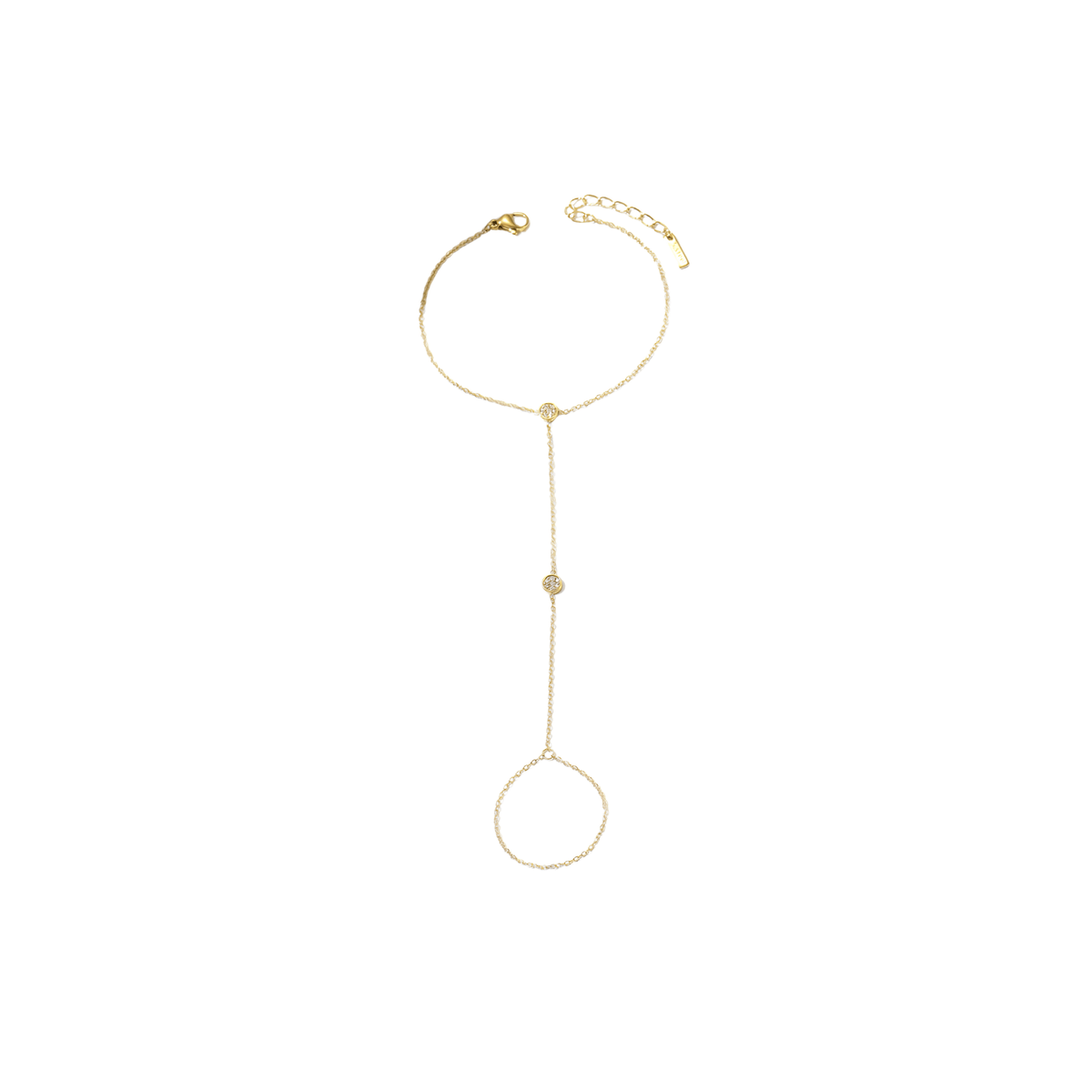 Crystal Station Hand Chain Bracelet