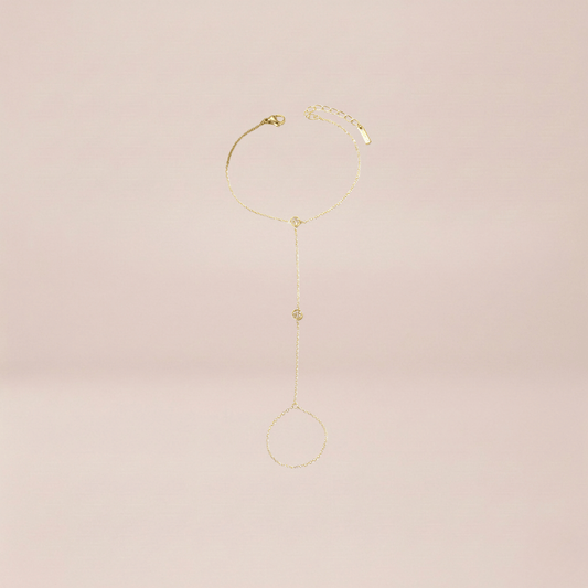 Crystal Station Hand Chain Bracelet