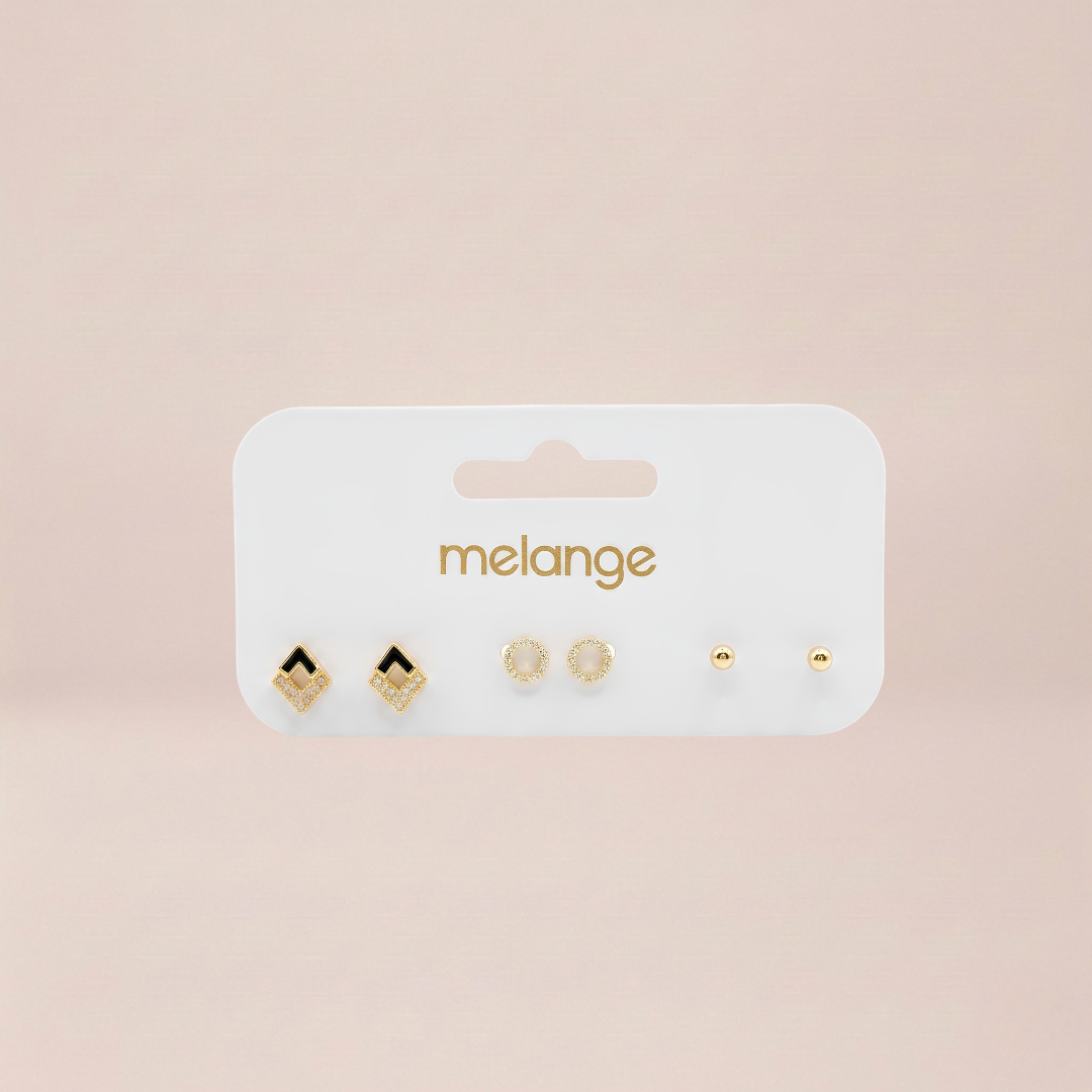 3-Pack Knot Stud Earrings