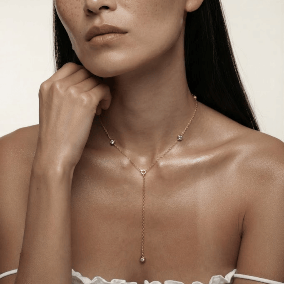 Y-Drop Station Necklace
