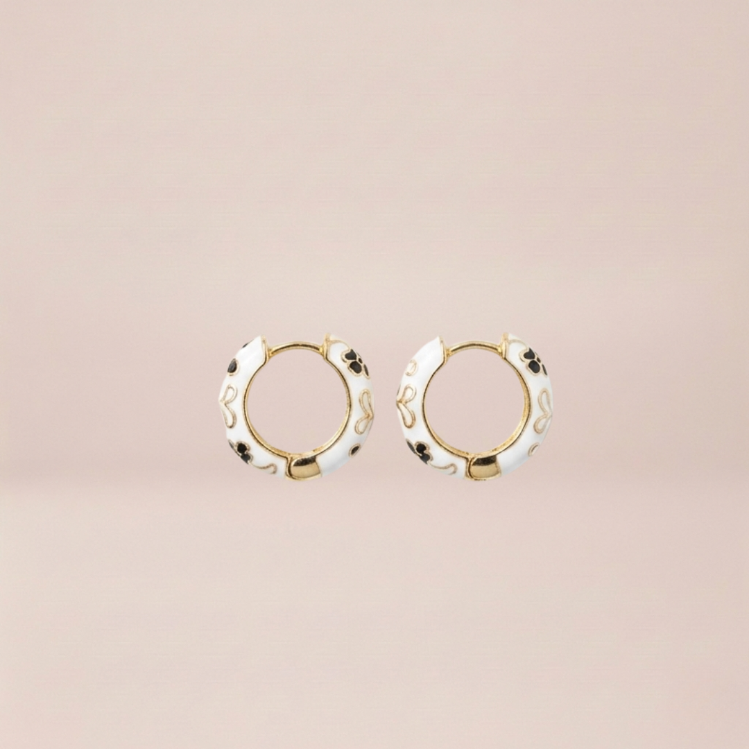 Painted Dot Hoops