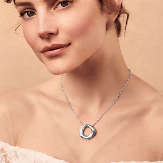 Sculptural Organic Loop Necklace