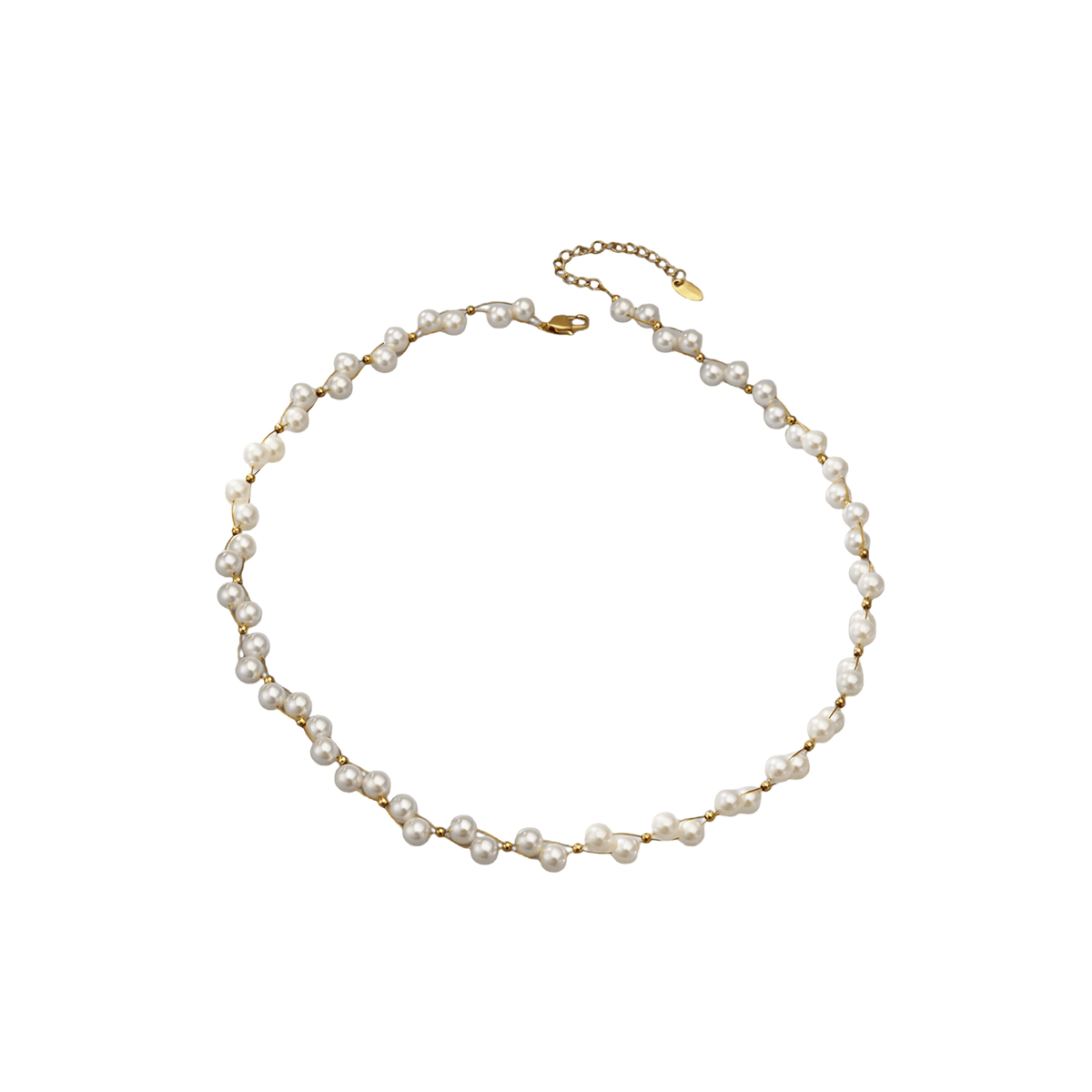 Pearl Cascade Station Necklace