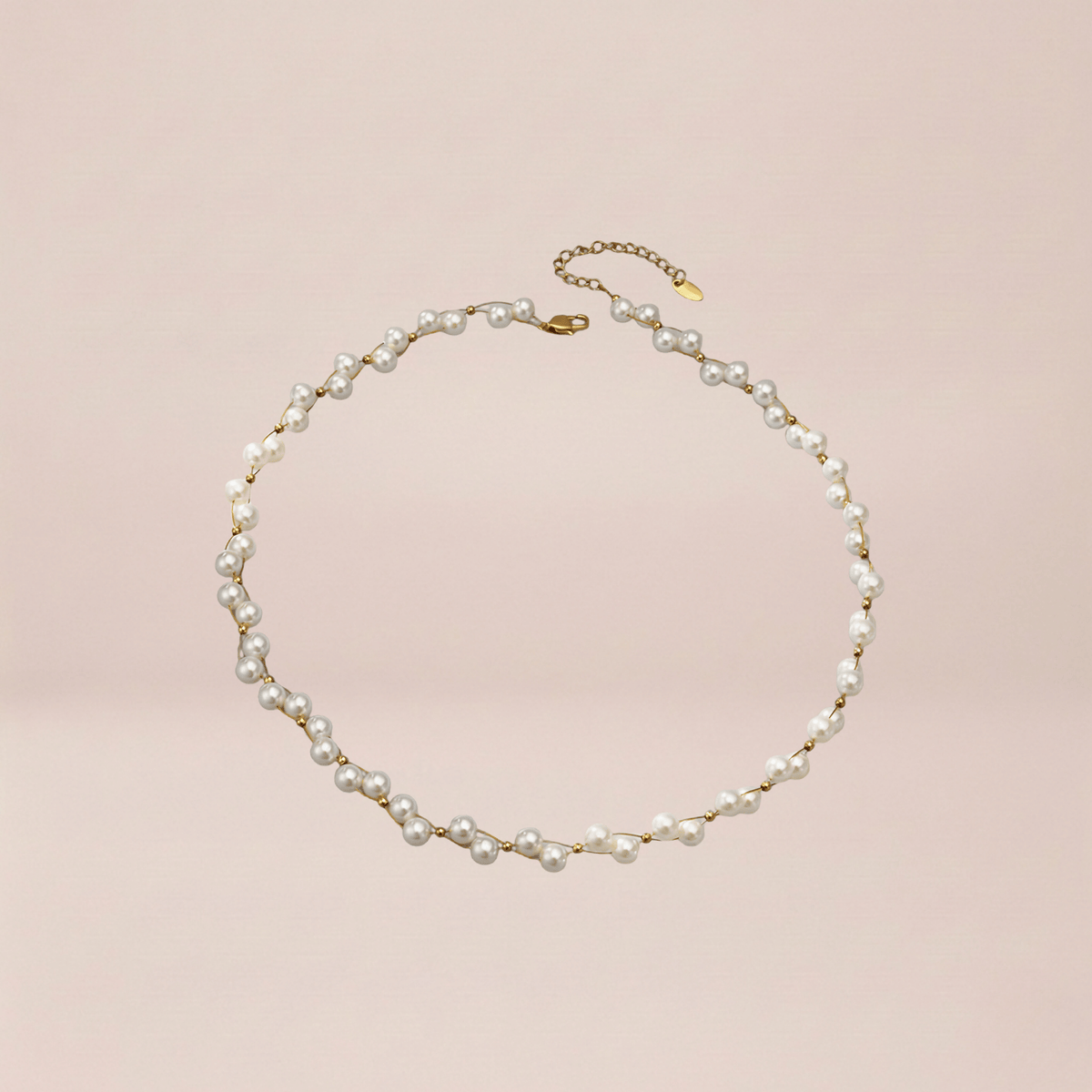 Pearl Cascade Station Necklace