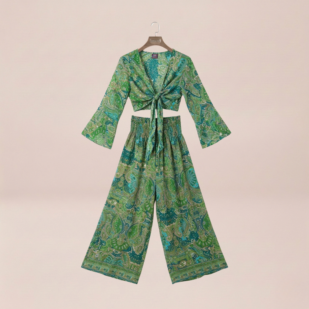 Emerald Paisley  Dress
