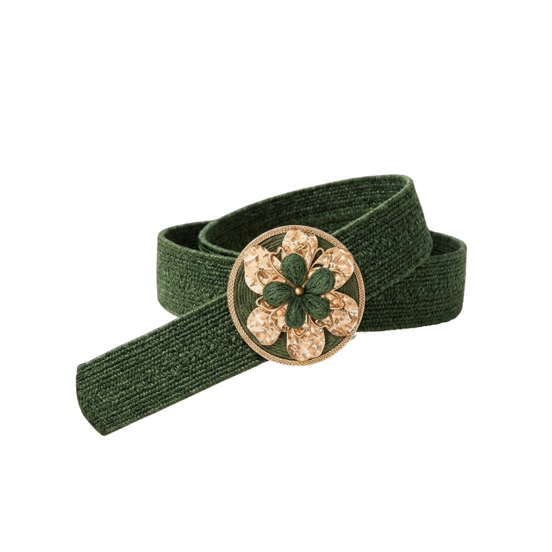 Emerald Clover Woven Belt