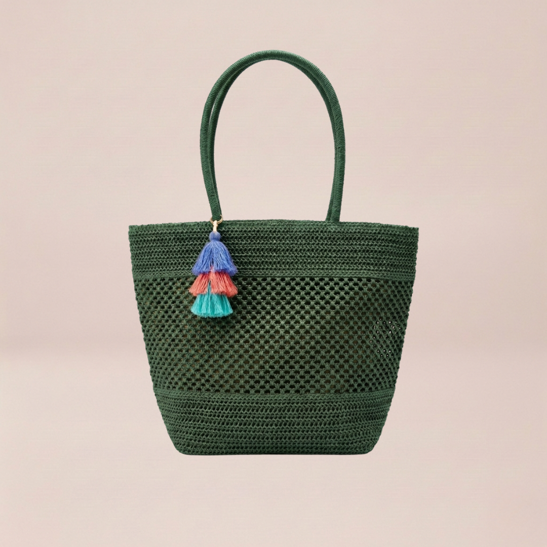 Coastal Breeze Woven Tote Bag