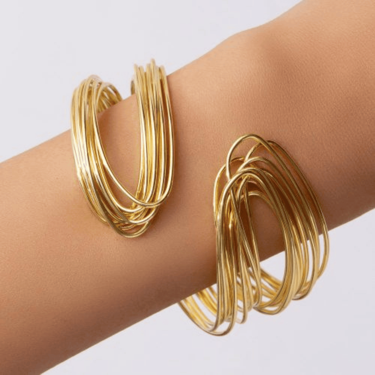 Multi-Strand Wire Cuff Bracelet