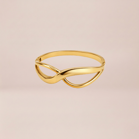 Interlocking Wave Cuff Bracelet
