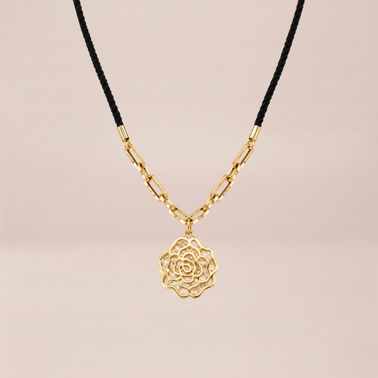 The Golden Rose Bloom Pendant