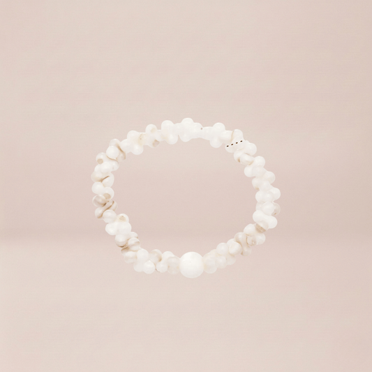 Mother-of-Pearl Beaded Stretch Bracelet