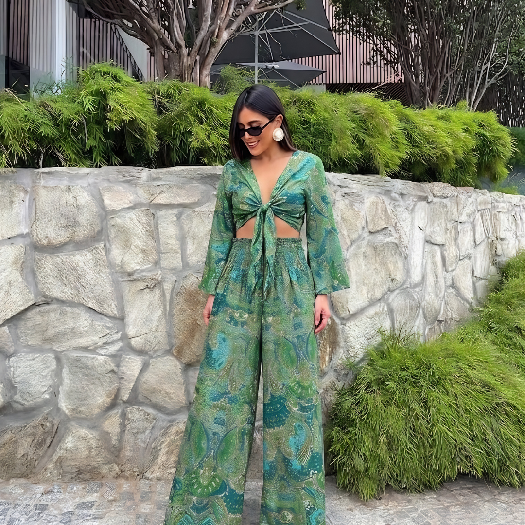 Emerald Paisley  Dress