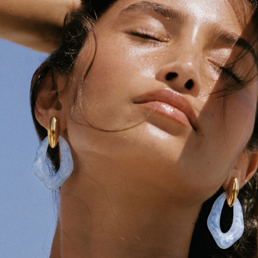 The Celine Marbled Drop Earrings