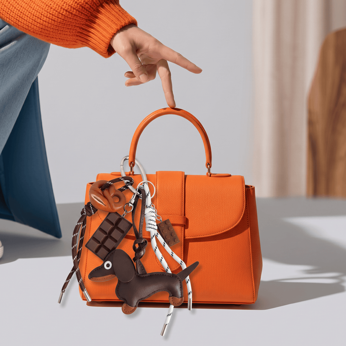 Gourmet Dachshund Charm Keychain
