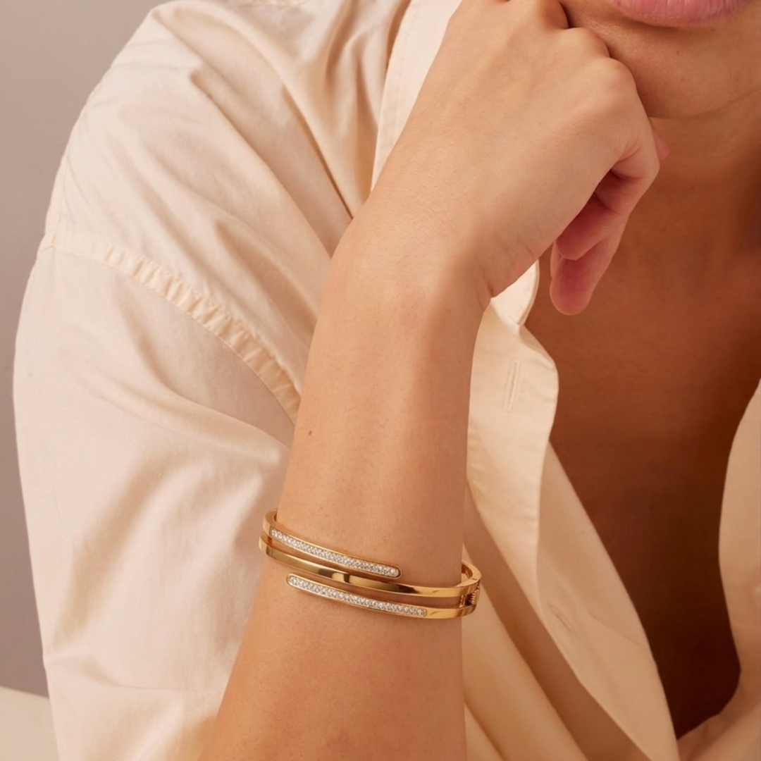 The Elysian Pave Wrap Bangle