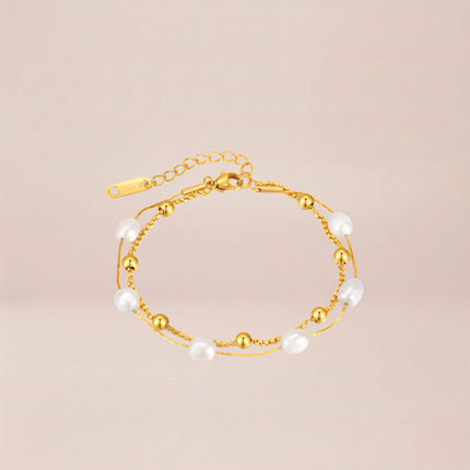 The Vivien Layered Pearl Bracelet