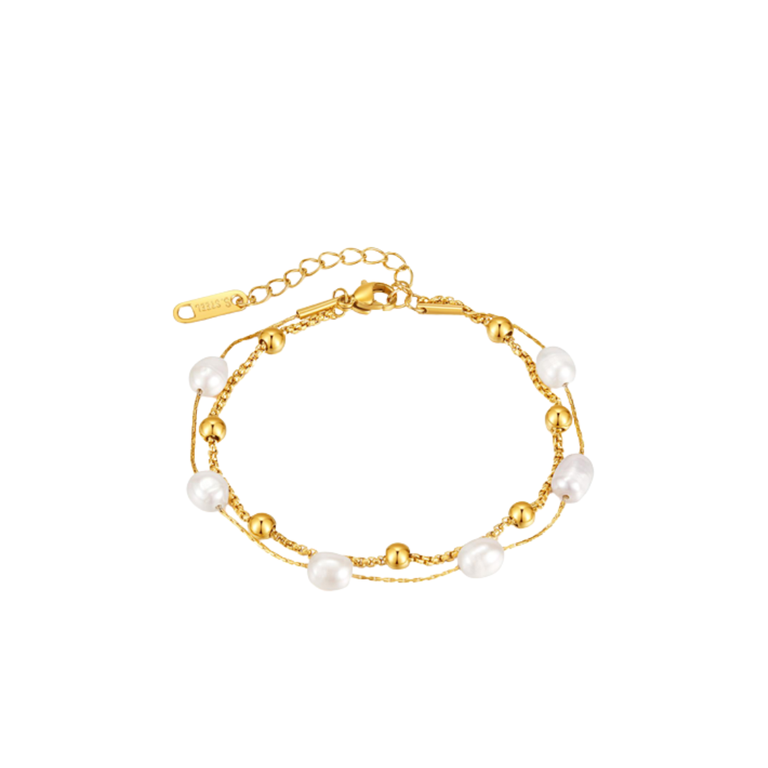 The Vivien Layered Pearl Bracelet