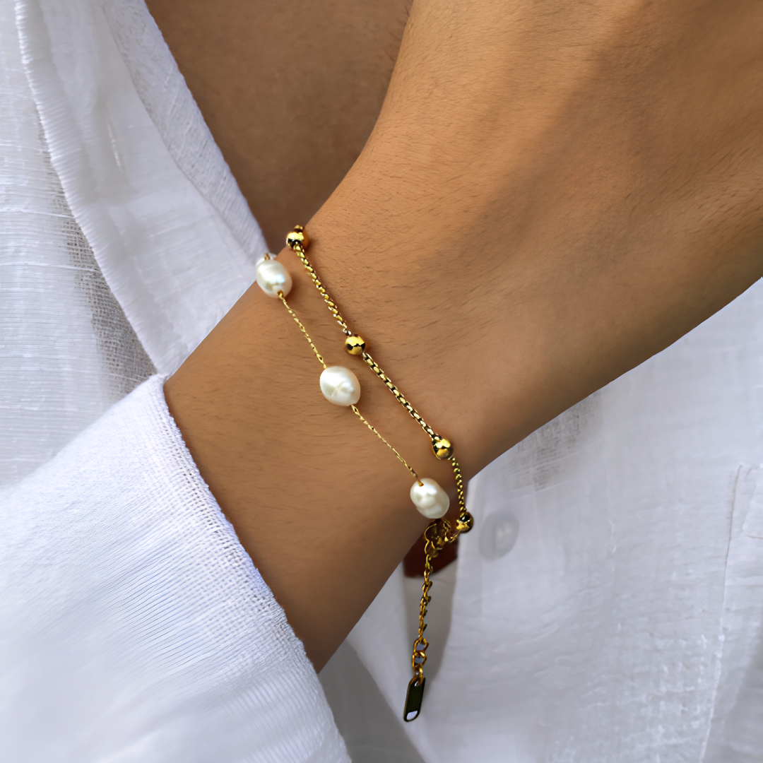 The Vivien Layered Pearl Bracelet