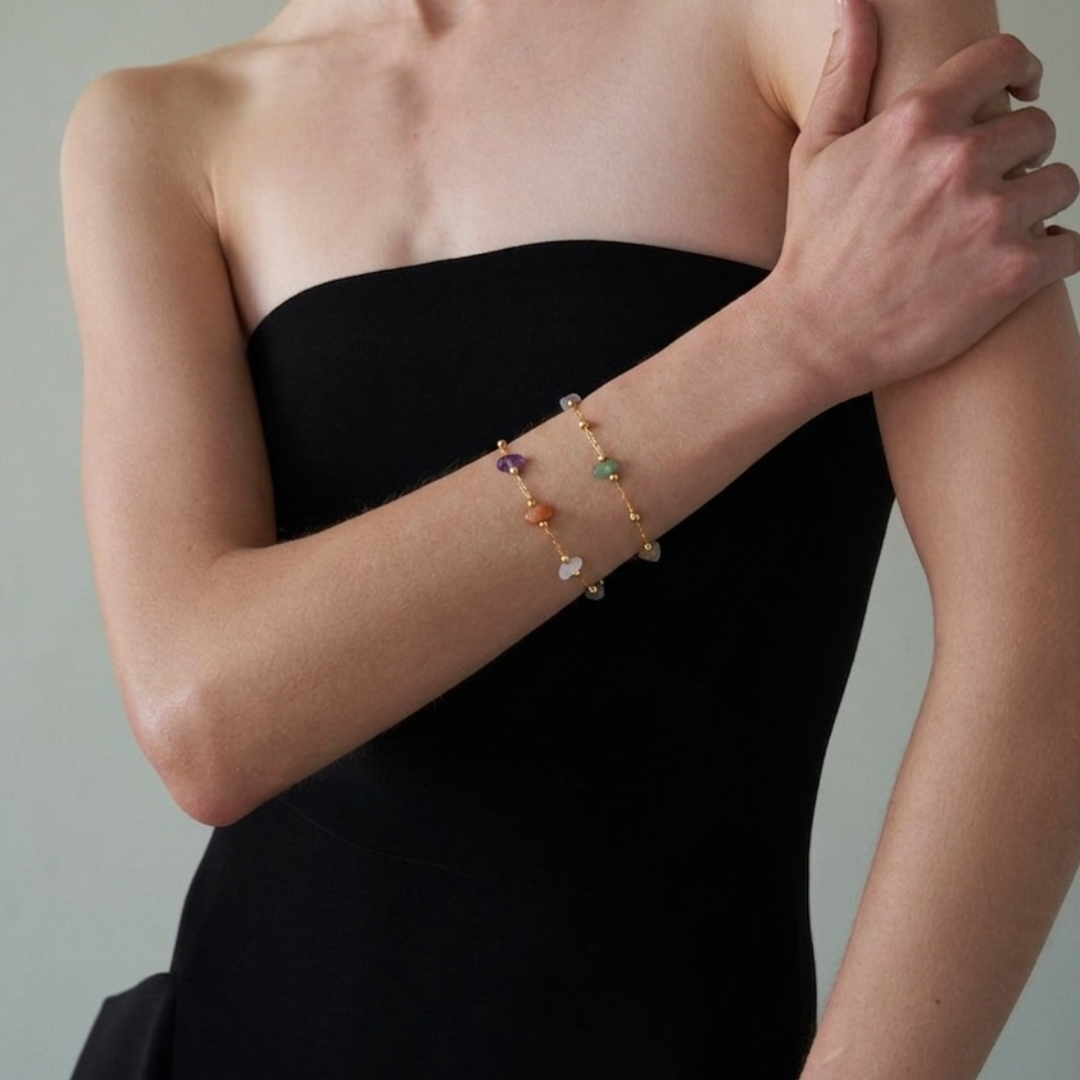 The Aurora Raw Gemstone Bracelet