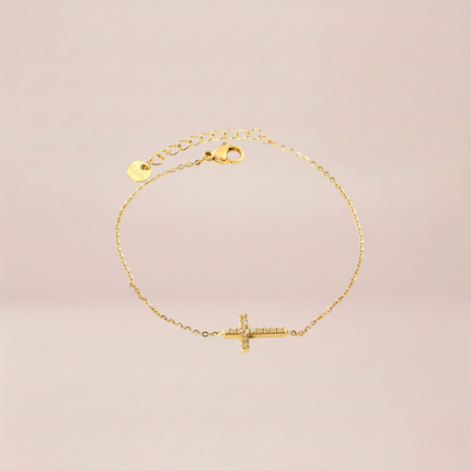 The Seraphina Pave Cross Bracelet