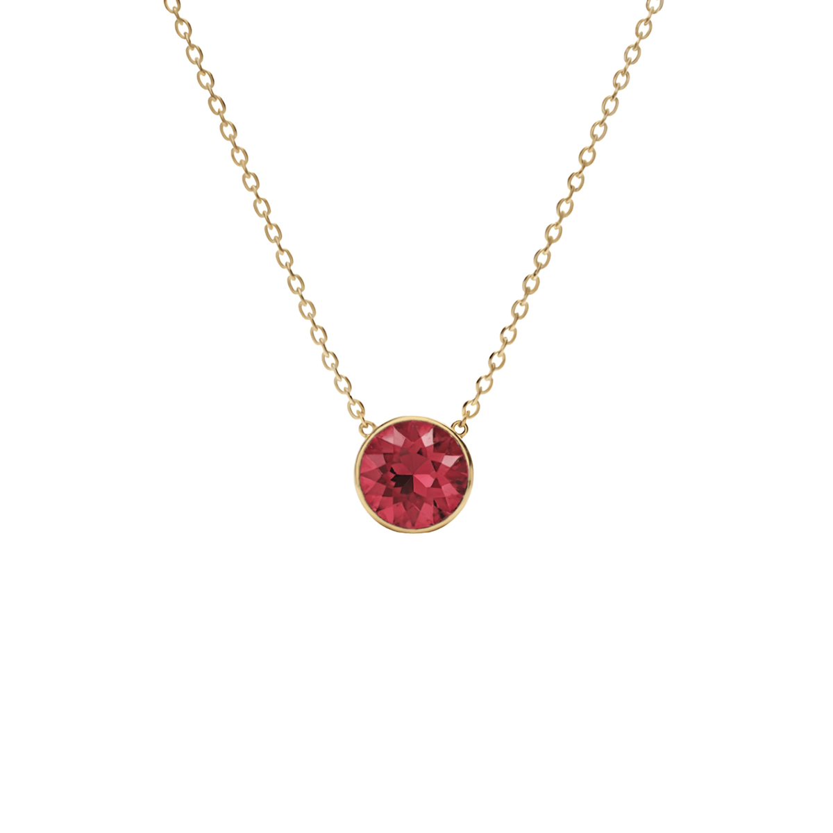 Birthday Emerald Bezel Necklace