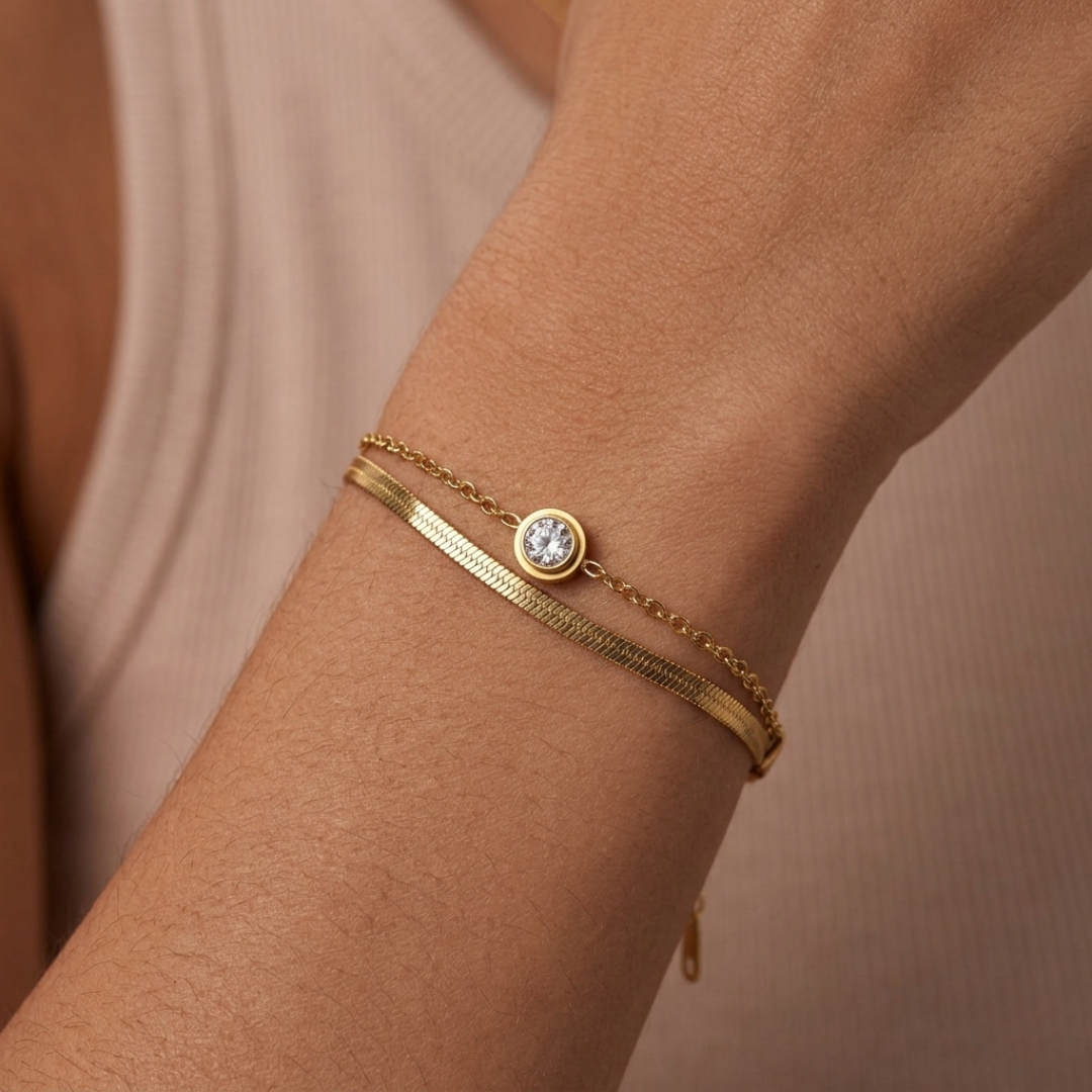 The Cleo Duo Chain Bracelet