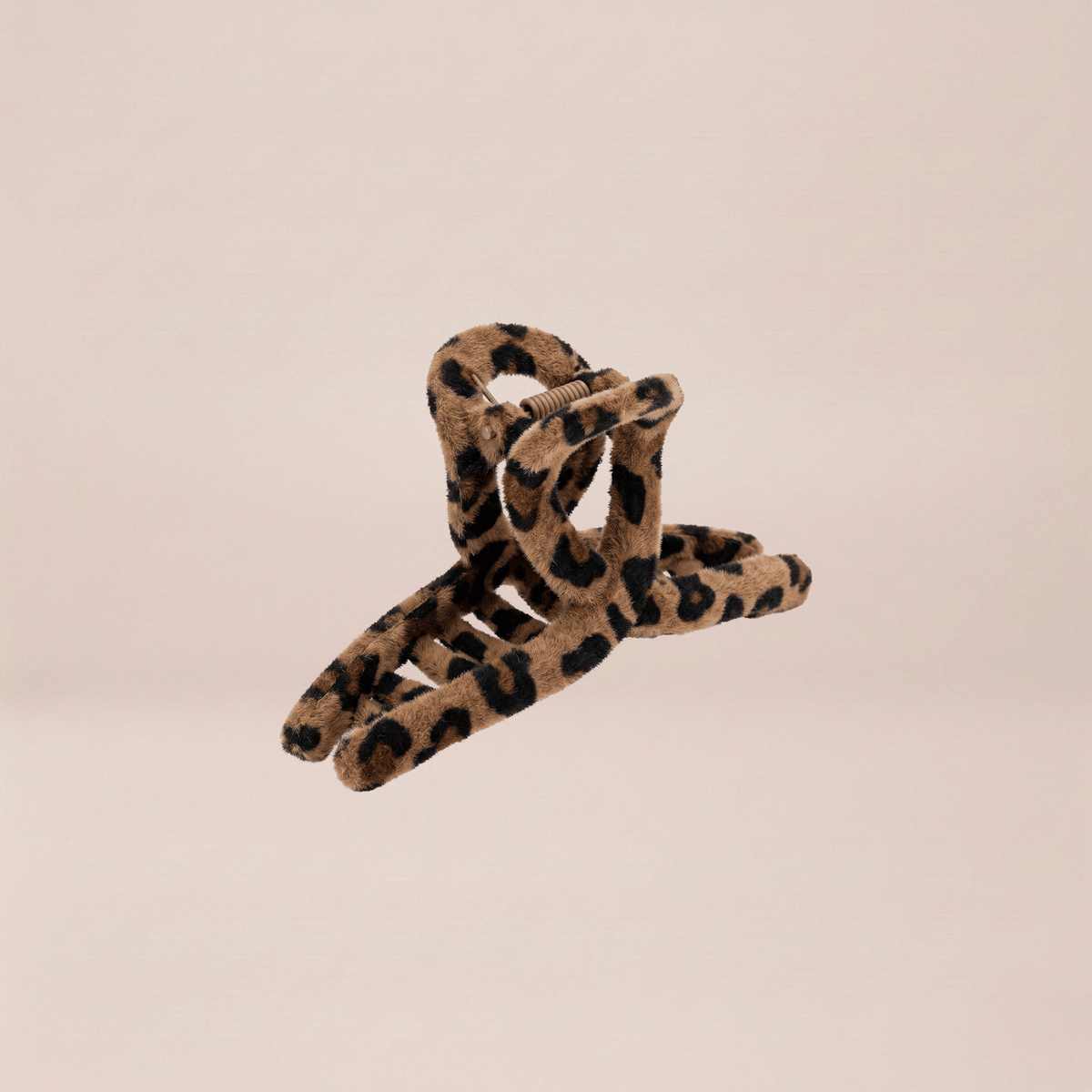 Fluffy Leopard Claw Clip
