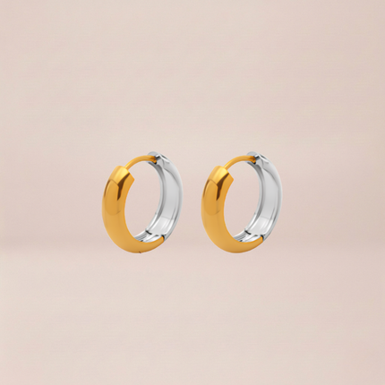 The Duet Mixed Metal Hoop