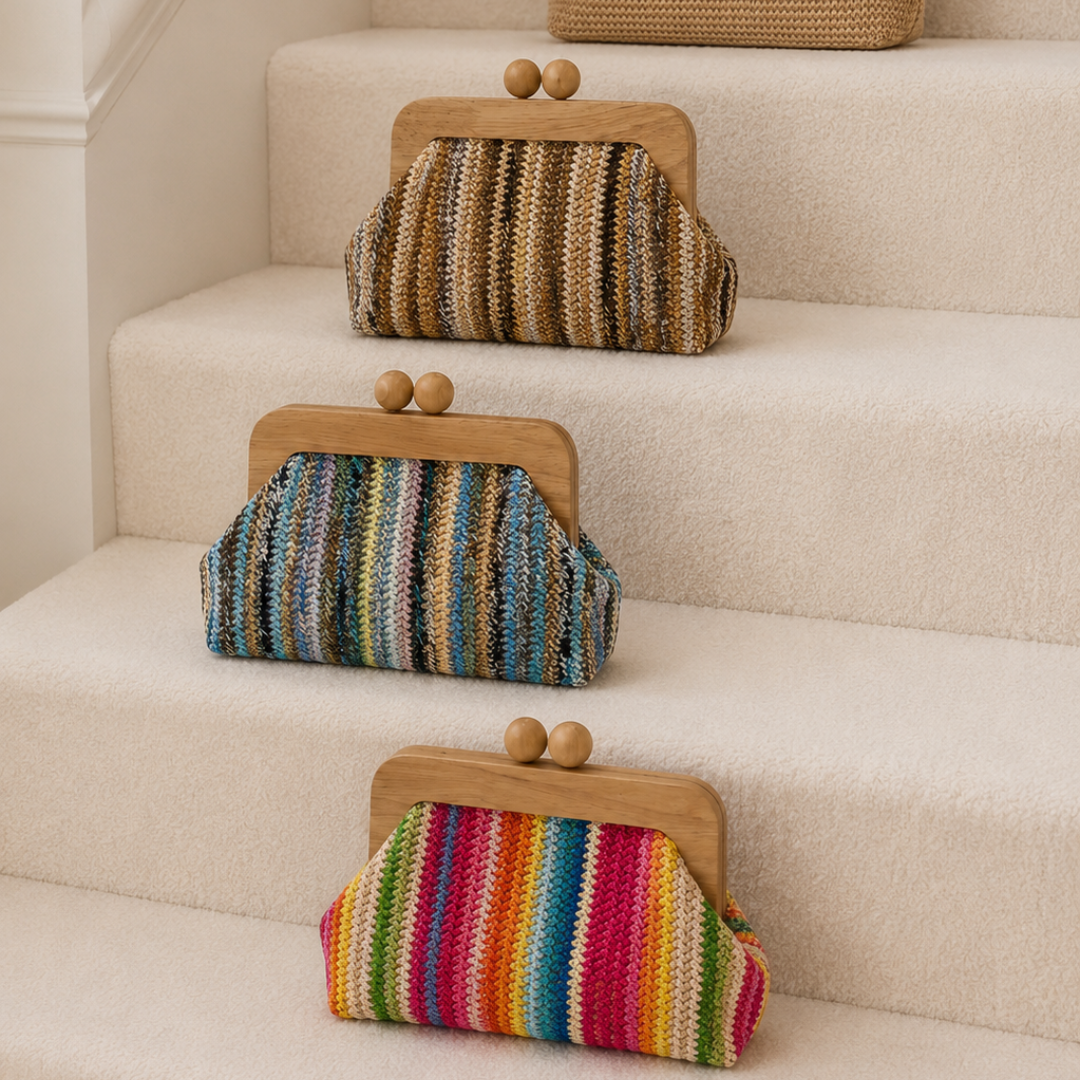 Prism Paper Woven Clutch Collection