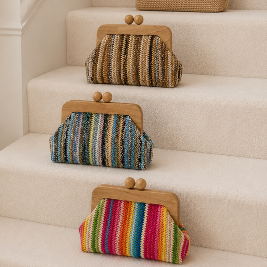 Prism Paper Woven Clutch Collection