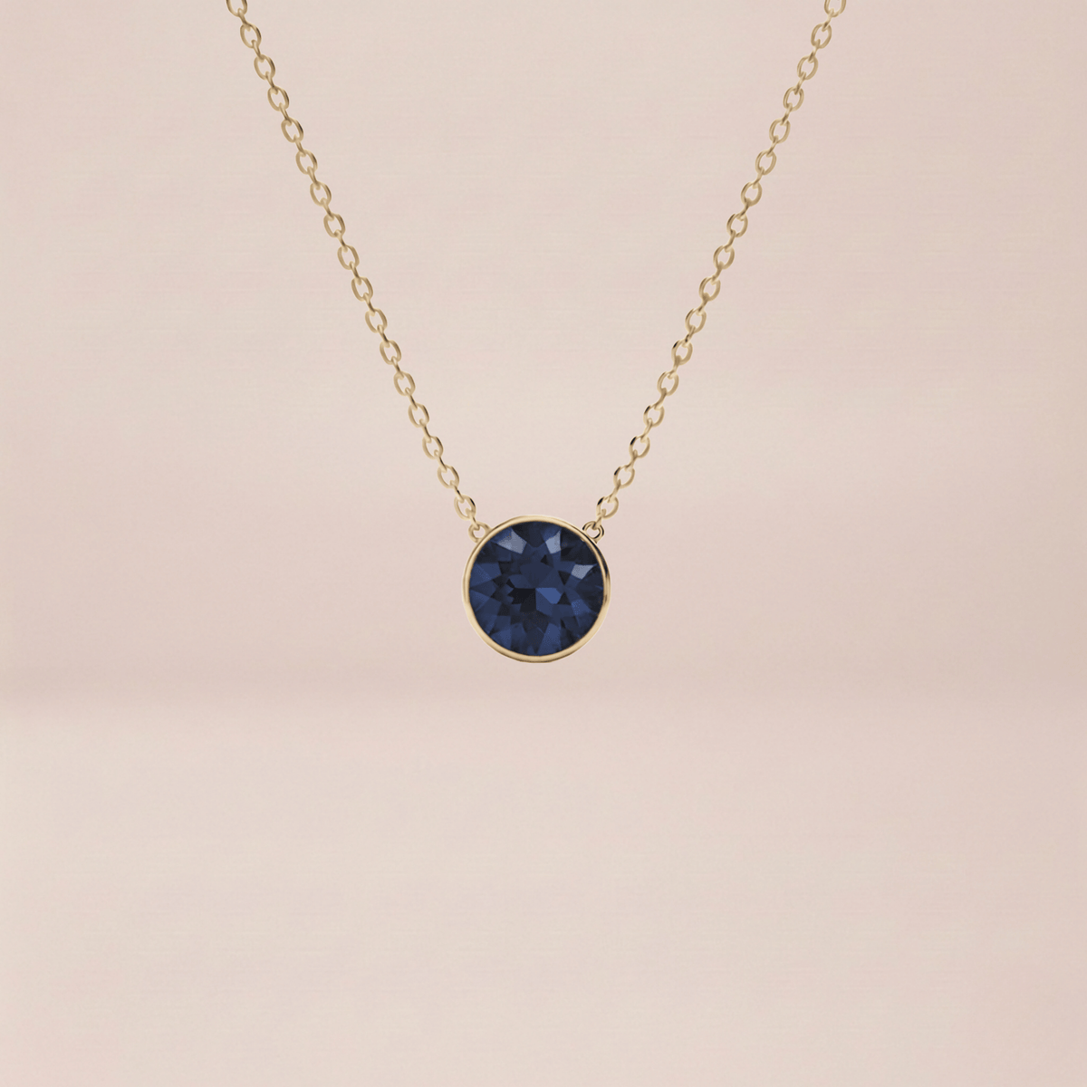 Birthday Emerald Bezel Necklace
