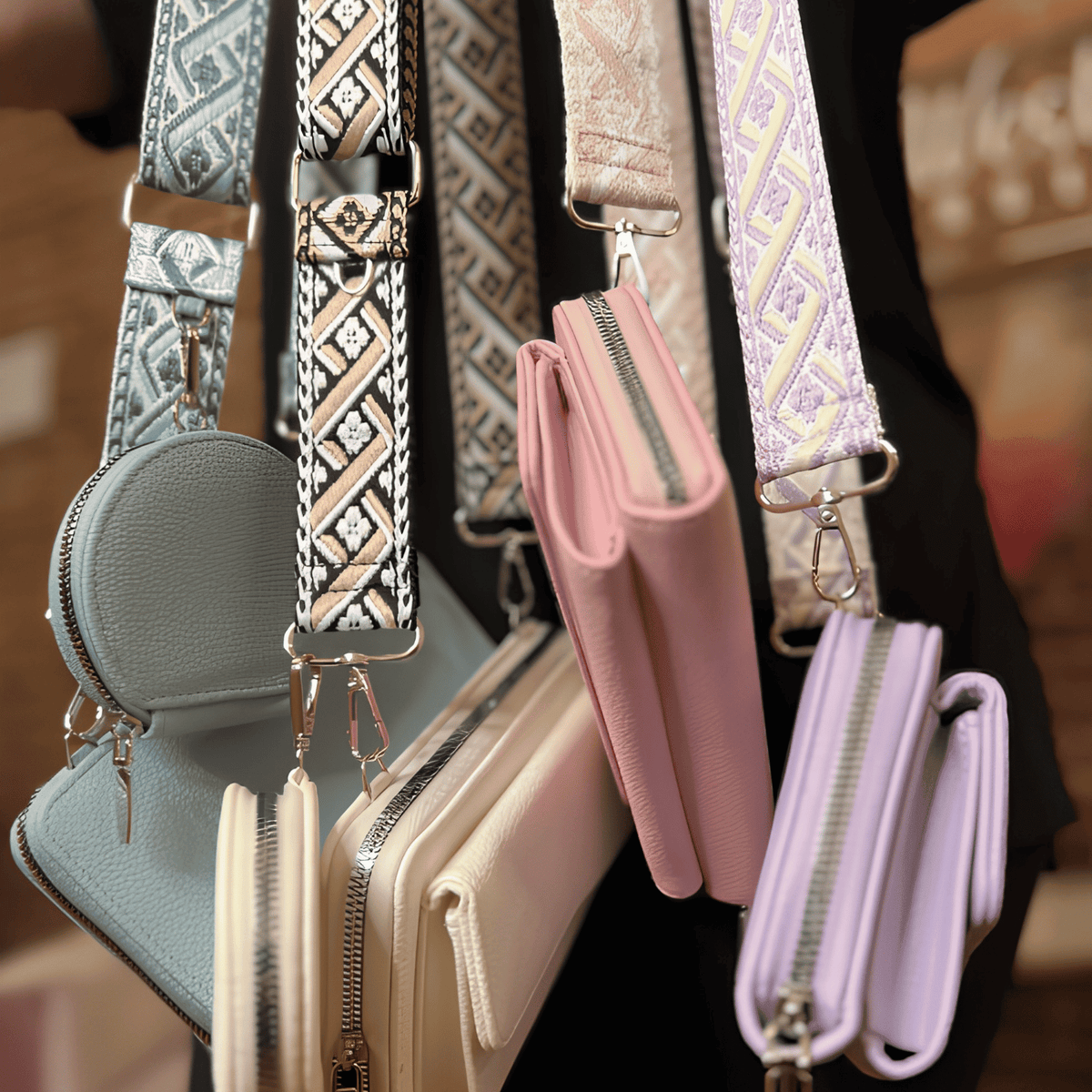 The Pastel Woven-Strap Multi-Pouch Crossbody