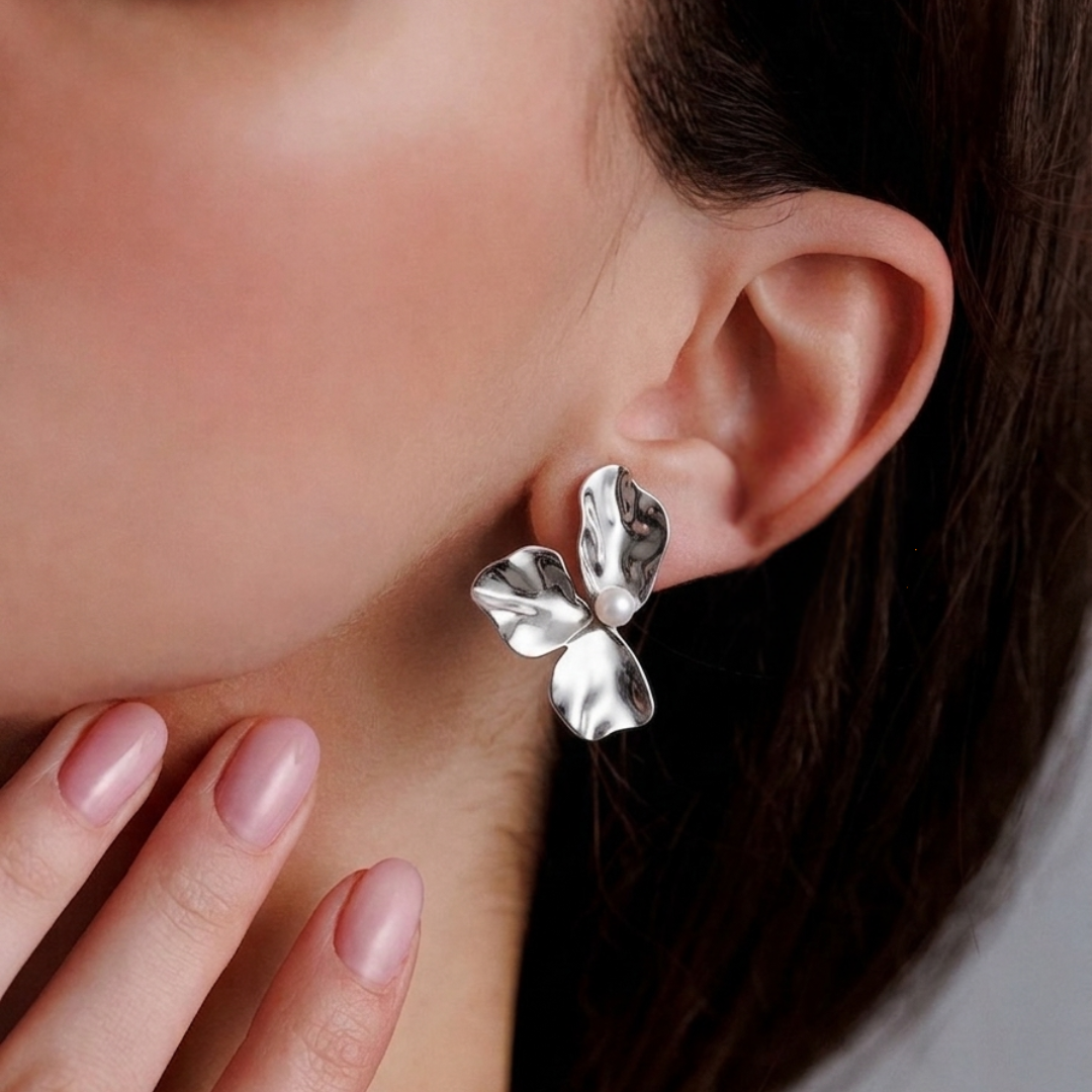 The Petal & Pearl Statement Stud