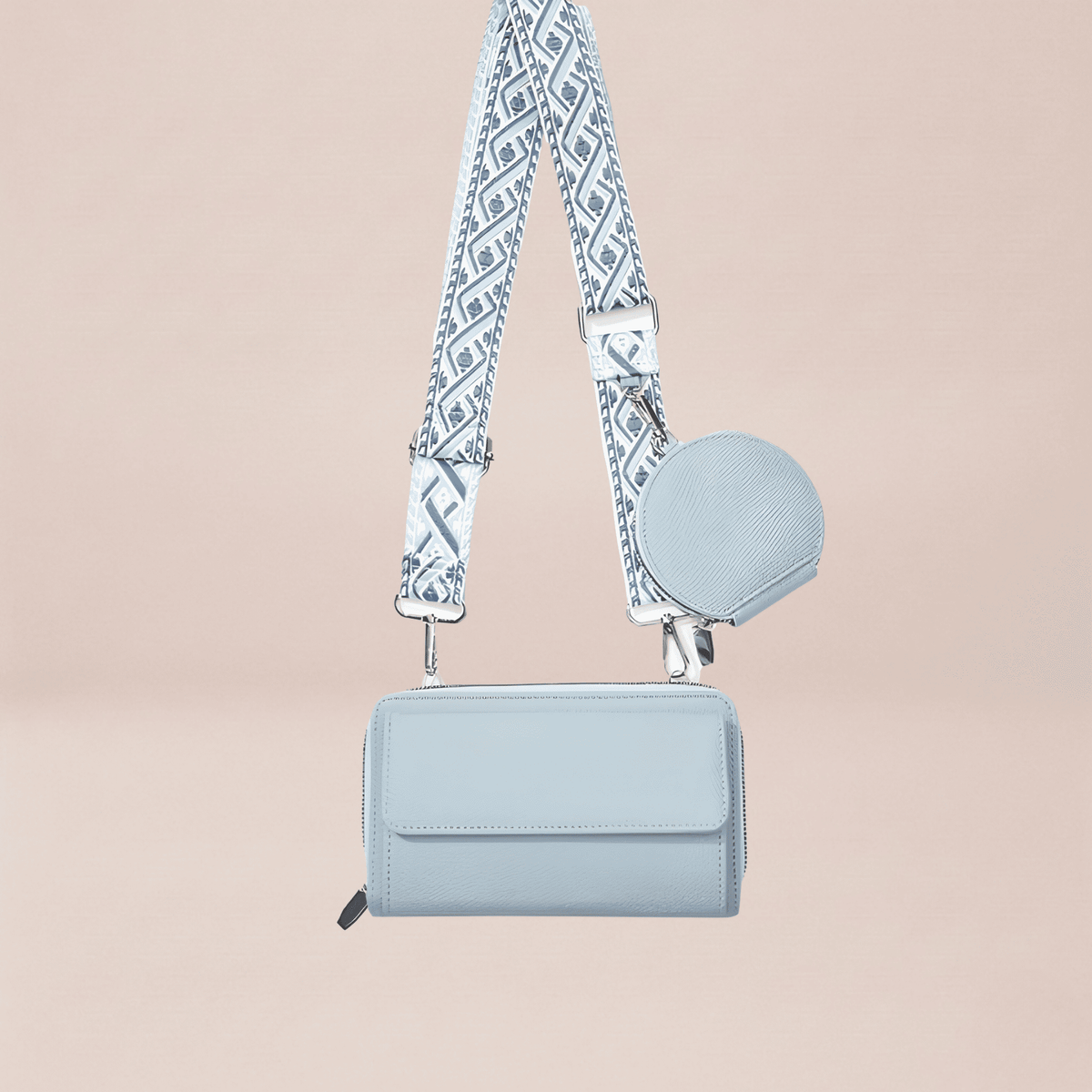 The Pastel Woven-Strap Multi-Pouch Crossbody