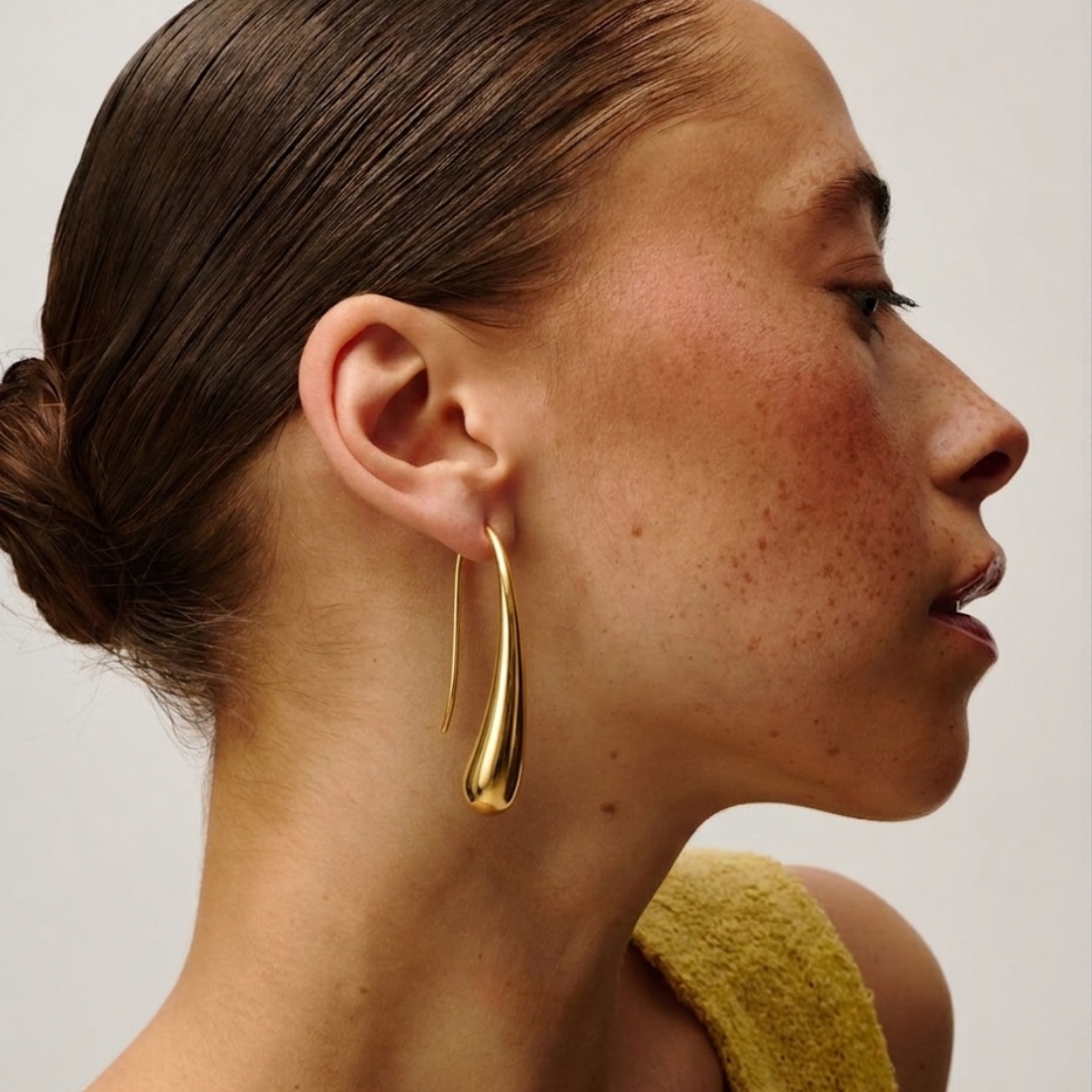 The Serenity Gold Drop Earring