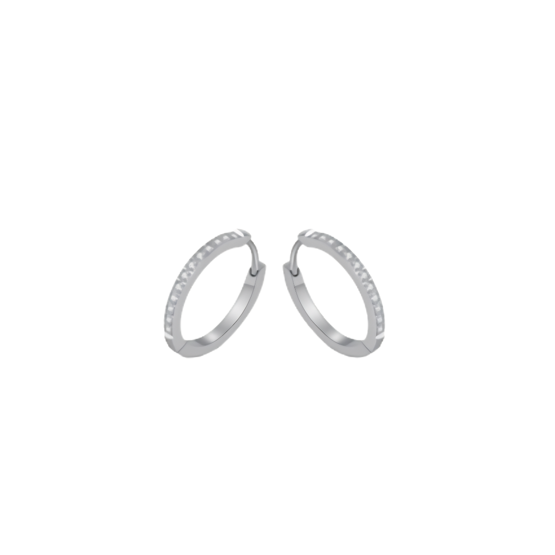 The Clarity Pave Hoop