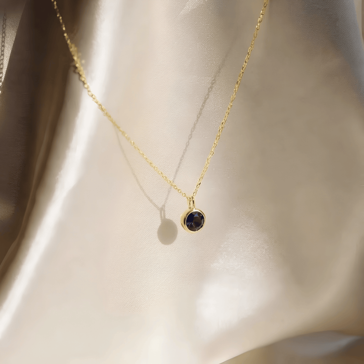 Birthday Emerald Bezel Necklace