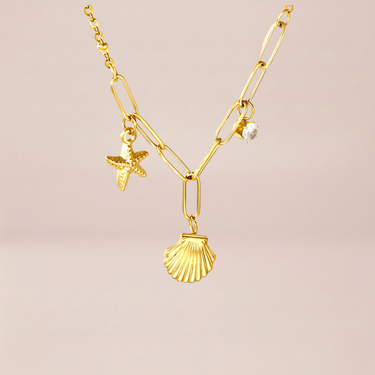 Coastal Charm Paperclip Necklace