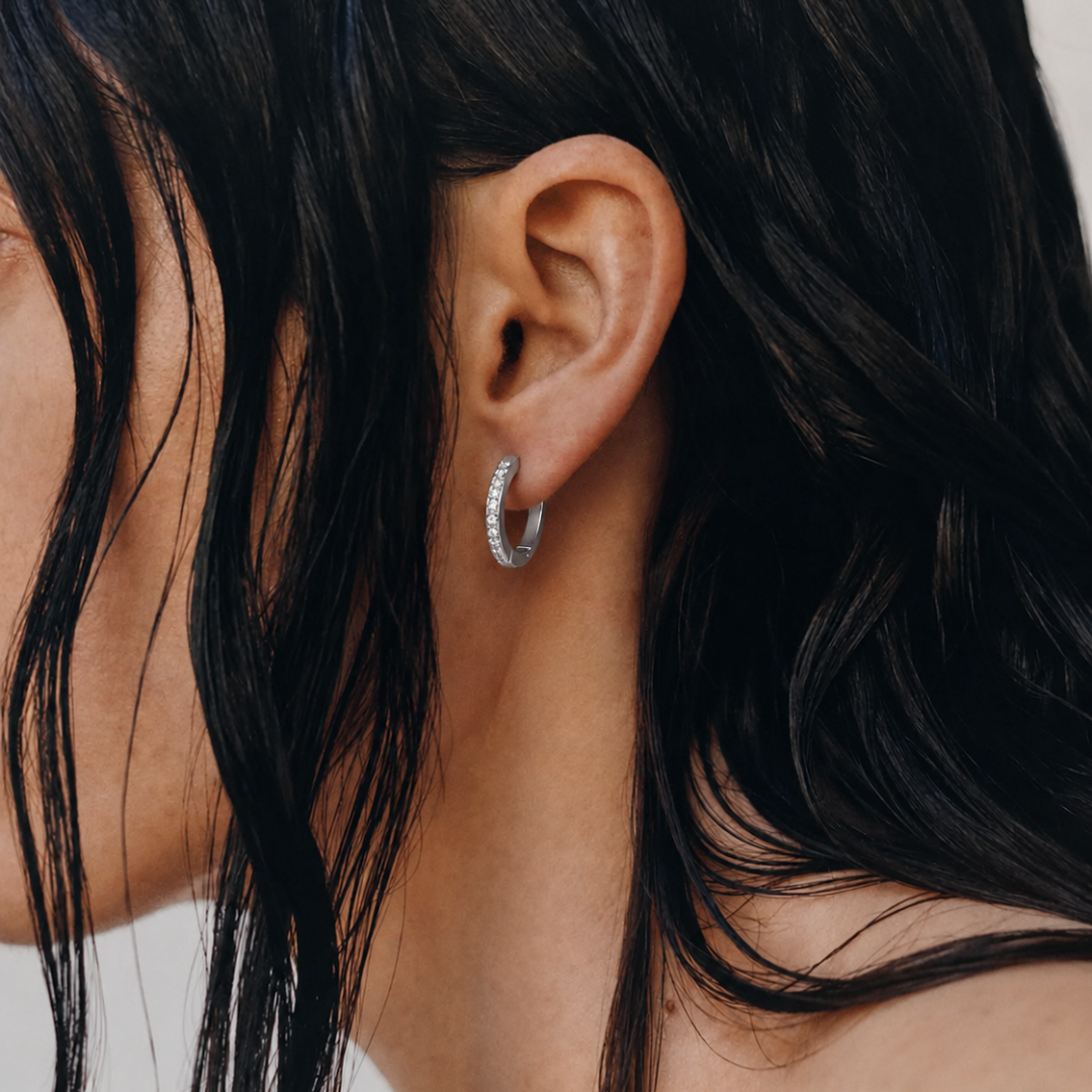 The Clarity Pave Hoop