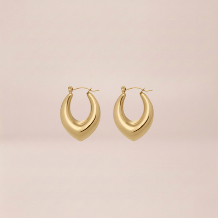 The Golden Teardrop Hoop