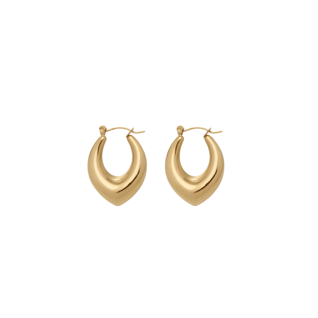 The Golden Teardrop Hoop