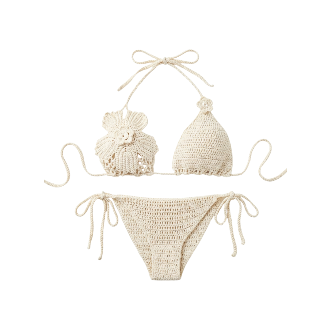 Crochet Halter Bikini Set